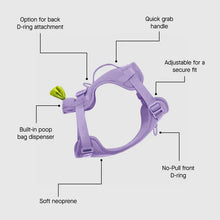 Load image into Gallery viewer, The Everything Harness with Poop Dispenser (Lavender)