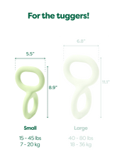 Load image into Gallery viewer, Tug Toy Green Rubber