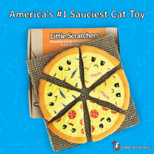 Load image into Gallery viewer, 6 Pizza Catnip Toys & Cat Scratcher Box
