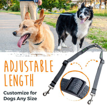 Load image into Gallery viewer, Adjustable Length Double Dog Leash with Handle - WAGSUP