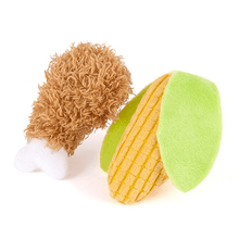 Load image into Gallery viewer, Feline Frenzy Plush Catnip - Purrfect Picnic - BBQ Chicken/Corn Cob 2 Pk