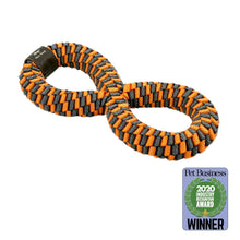 Load image into Gallery viewer, Braided 11" Infinity Tug (Orange & Grey) - WAGSUP