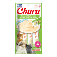 Load image into Gallery viewer, Churu Purees Cat Treats (Chicken & Scallop) 4 pack
