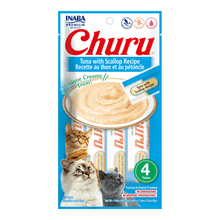 Load image into Gallery viewer, Churu Purees Cat Treats (Tuna & Scallop) 4 pack