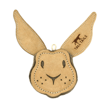 Load image into Gallery viewer, Natural Leather & Wool Scrappy Rabbit Toy 4"