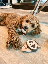 Load image into Gallery viewer, Natural Leather & Wool Scrappy Raccoon Toy 4"