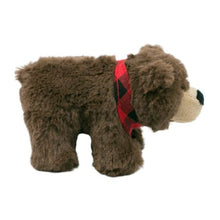 Load image into Gallery viewer, Plush Bandana Bear Squeaker Toy 5"