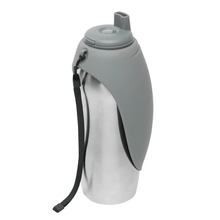 Load image into Gallery viewer, Stainless Travel Water Bottle with Flip Up Bowl 700ml