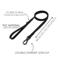 Load image into Gallery viewer, Waterproof Dog Leash Black