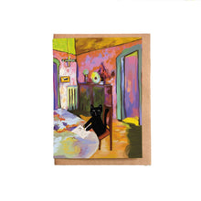Load image into Gallery viewer, Wassily Catdinsky Studio Cat Art Card
