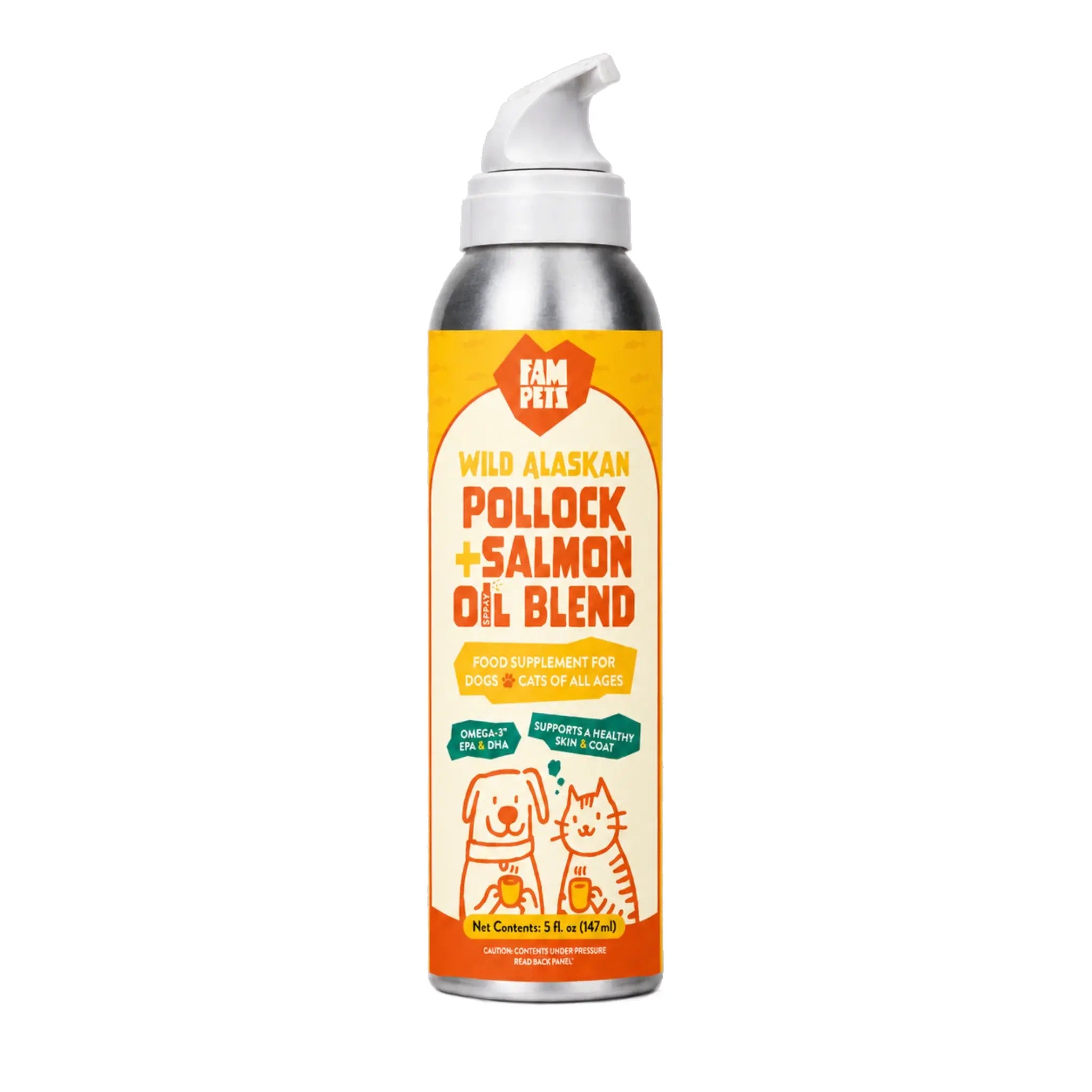 Load image into Gallery viewer, Omega-3 Fish Oil Spray Wild Alaskan Pollock & Salmon Oil for Dogs and Cats 5oz