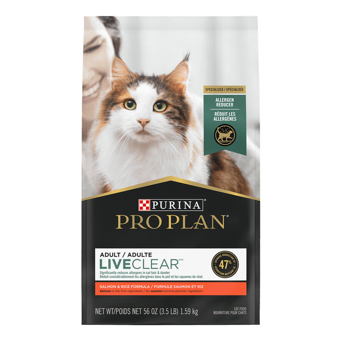 Pro Plan LiveClear Salmon & Rice Adult Cat Food (3.18kg)