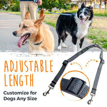 Load image into Gallery viewer, Adjustable Length Double Dog Leash with Handle - WAGSUP

