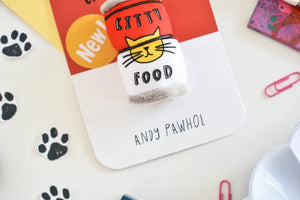 Andy Pawhol Cat Artist Catnip Toy