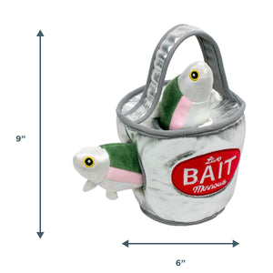 Bait Bucket with 2 in 1 Squeaky Hide & Seek Toy