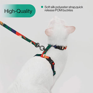 Cat Harness and Leash Set (Green)
