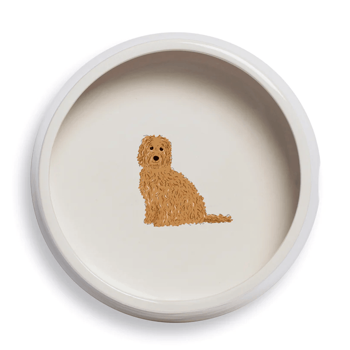 Cockapoo Ceramic Dog Bowl