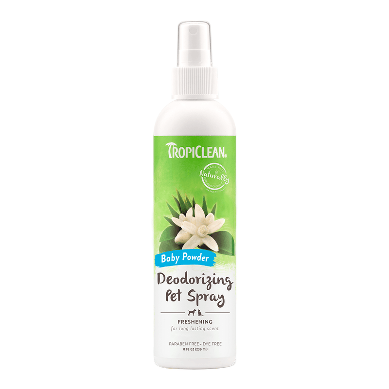 Dog grooming spray baby powder hot sale