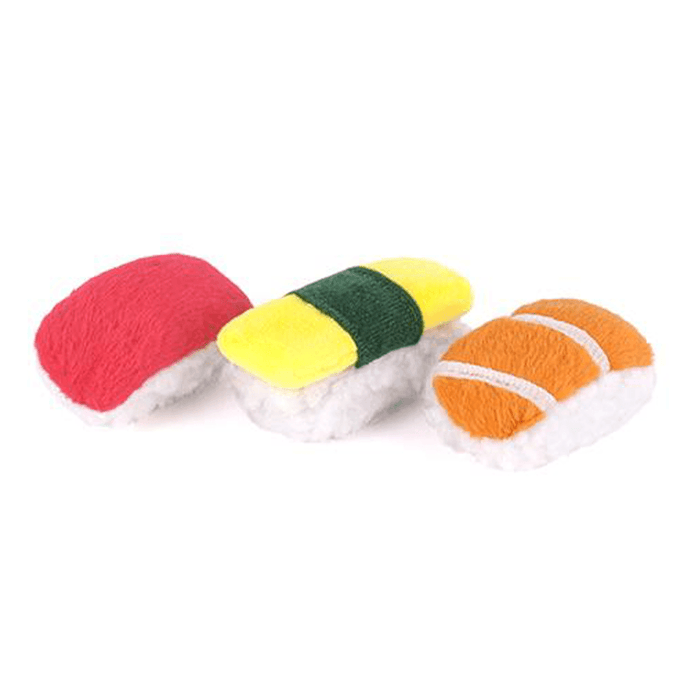 Feline Frenzy Plush Catnip Toys - Sushi 3Pk