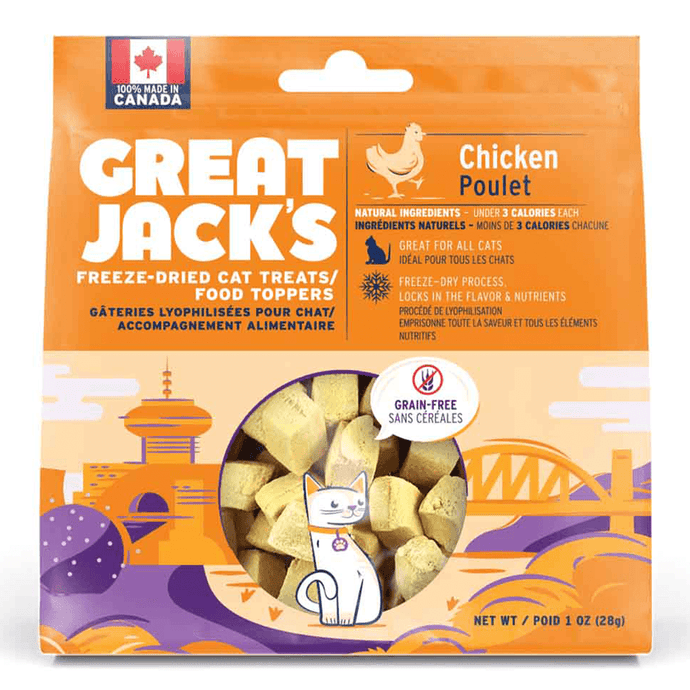 Great Jack's Freeze-Dried Cat Treats & Food Topper (Chicken)