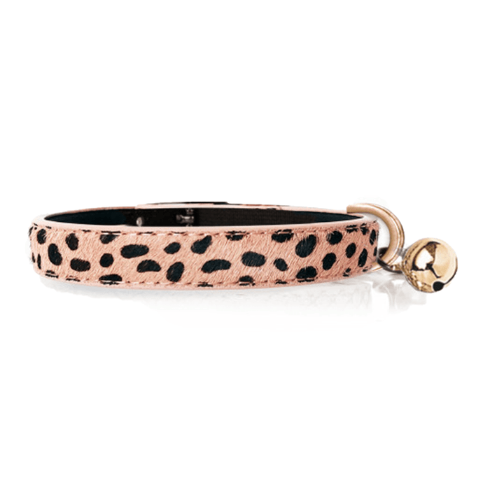 Leopard Leather Cat Collar (30cm)