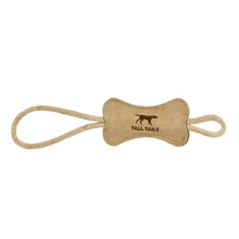 Load image into Gallery viewer, Natural Leather Bone Tug Toy
