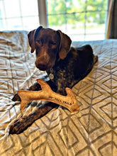 Load image into Gallery viewer, Natural Leather &amp; Wool Antler Toy 11&quot;
