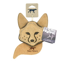 Load image into Gallery viewer, Natural Leather &amp; Wool Scrappy Fox Toy 4&quot;
