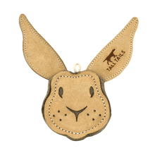 Load image into Gallery viewer, Natural Leather &amp; Wool Scrappy Rabbit Toy 4&quot;
