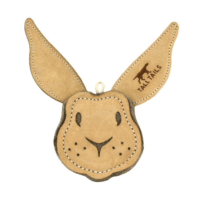 Natural Leather & Wool Scrappy Rabbit Toy 4