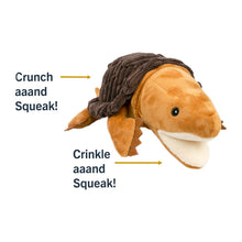 Load image into Gallery viewer, Plush Snapping Turtle Crunch Toy 15&quot;
