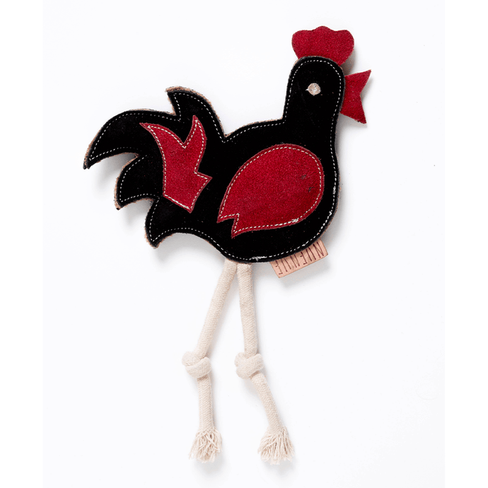 Suede Leather Toy Rooster