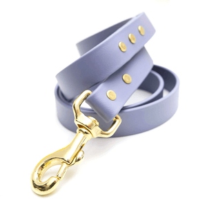 WaterProof Leather Alternative Dog Leash (Grey 6ft 5/8")