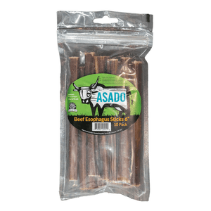 ASADO Beef Esophagus Stick 6" 10pack - WAGSUP